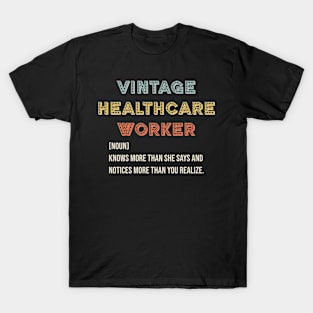 Retro style from the 60s and 70s Social Worker Design T-Shirt